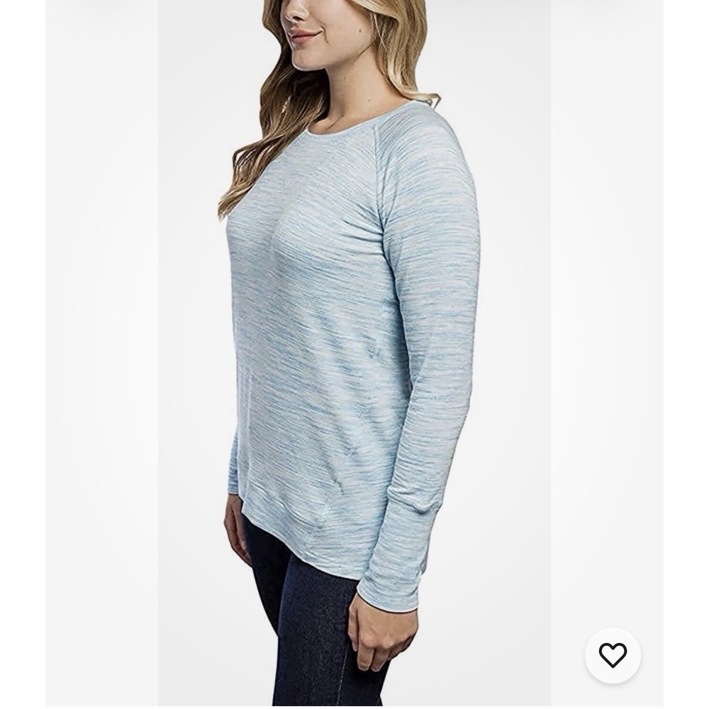 CHAMPION WOMEN'S‎ HIGH LOW HEMLINE CREW SWEATER SHIRT(BLUE JEWEL XL)NWT